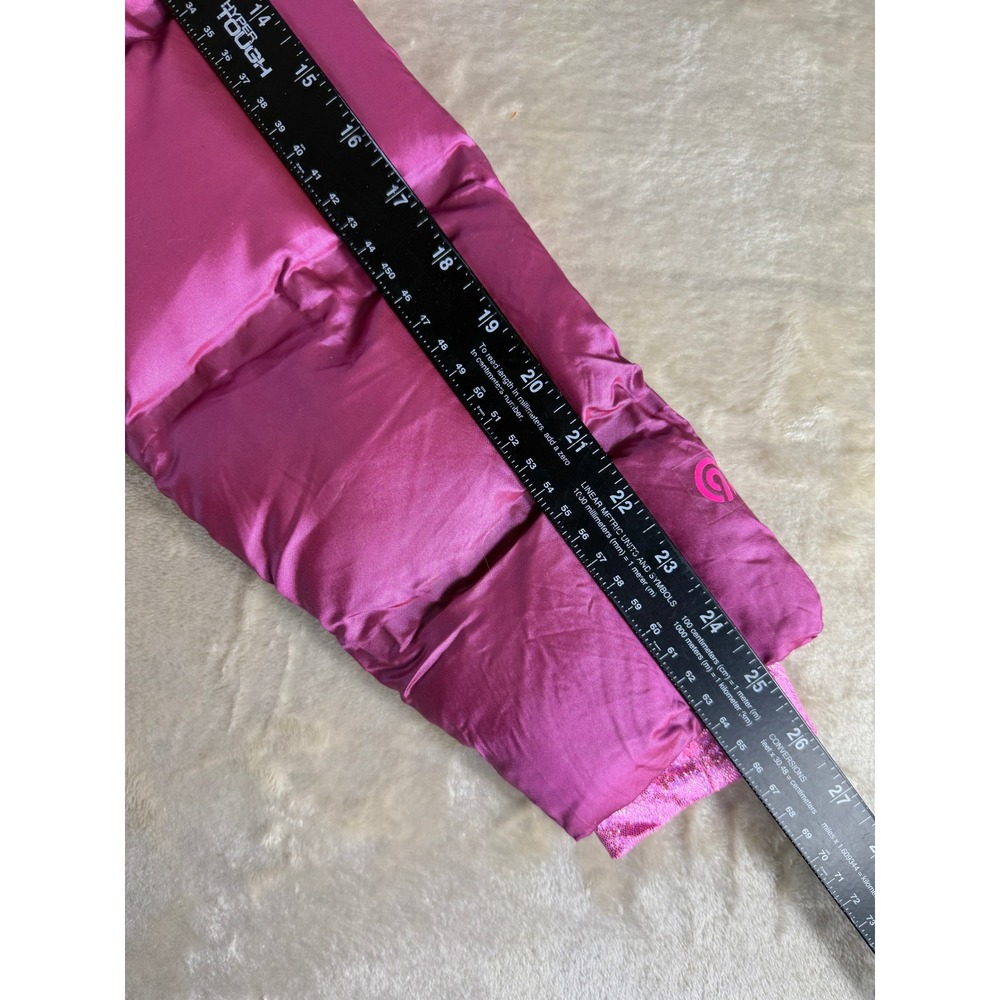 Champion Girls Puffer Jacket Magenta Pink Faux Fur Lined Hooded XL 14-16 NEW - Picture 11 of 17